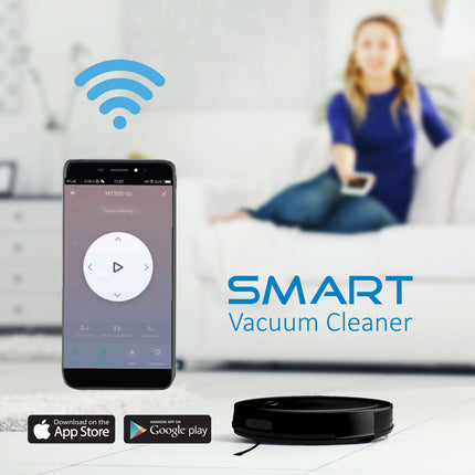 MyGenie Smart Robotic Vacuum Cleaner - Black-1951134808654614530