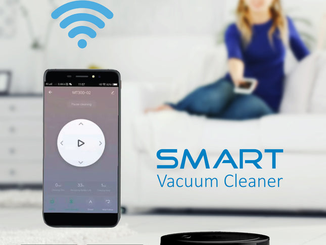 MyGenie Smart Robotic Vacuum Cleaner - Black-1951134808654614530