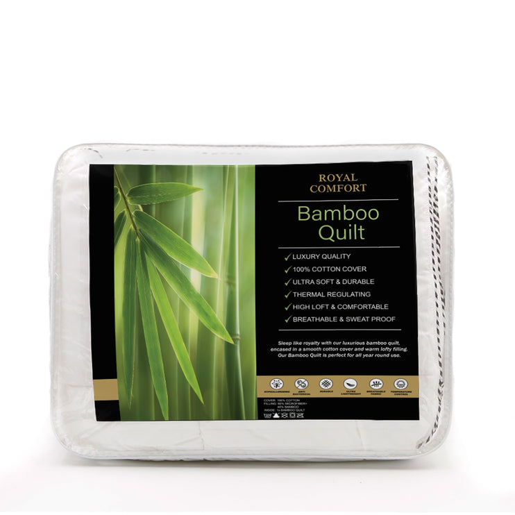 Royal Comfort Luxury Bamboo 250GSM Quilt  - Queen-1951134843094044673
