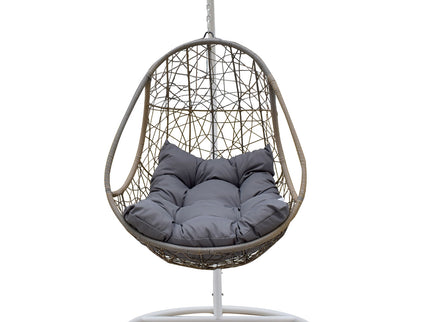 Arcadia Furniture Rocking Egg Chair - Oatmeal and Grey-1899951227630915587