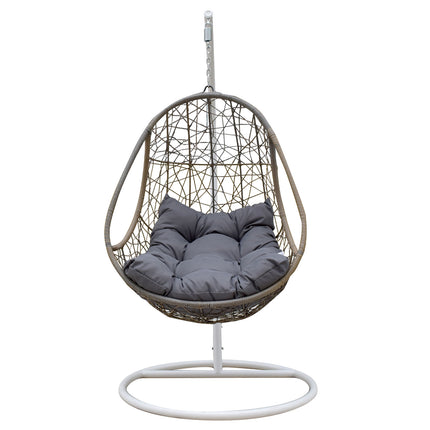 Arcadia Furniture Rocking Egg Chair - Oatmeal and Grey-1951134906692276227