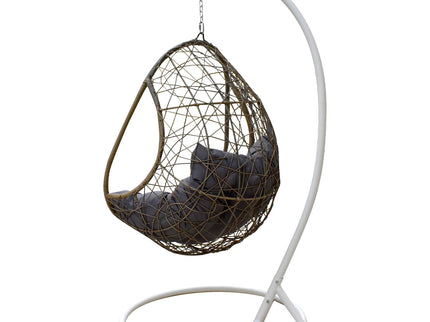 Arcadia Furniture Rocking Egg Chair - Oatmeal and Grey-1899951227630915588