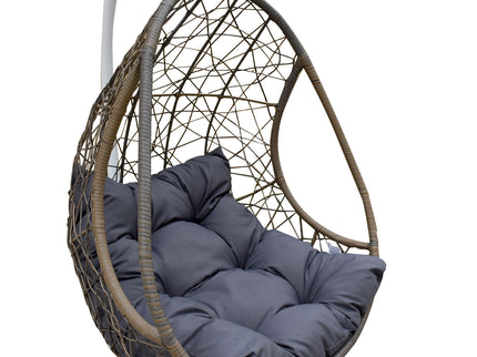 Arcadia Furniture Rocking Egg Chair - Oatmeal and Grey-1899951227630915589