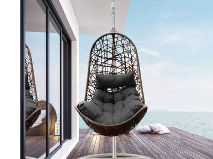 Arcadia Furniture Egg Chair - Oatmeal and Grey-1899951227786104832
