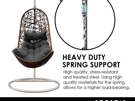 Arcadia Furniture Egg Chair - Oatmeal and Grey-1899951227786104836