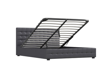 Milano Decor Eden Gas Lift Bed - Dark Grey - King Single-1917365878555545605