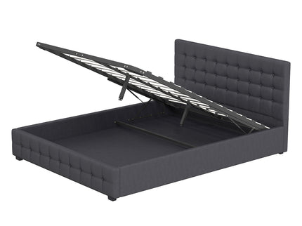 Milano Decor Eden Gas Lift Bed - Dark Grey - Queen-1917365878706540544