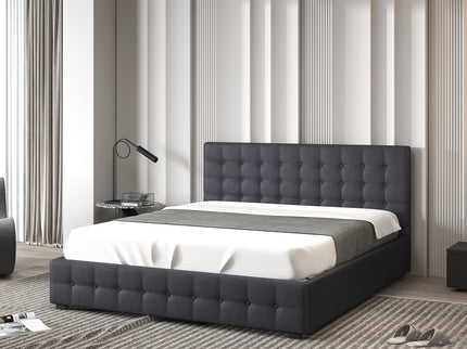Milano Decor Eden Gas Lift Bed - Dark Grey - Queen-1917365878706540545