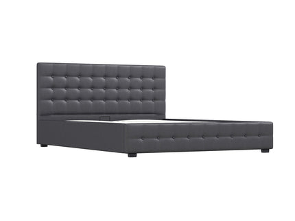 Milano Decor Eden Gas Lift Bed - Dark Grey - Queen-1917365878706540548