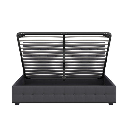 Milano Decor Eden Gas Lift Bed - Dark Grey - Queen-1951134897842294791