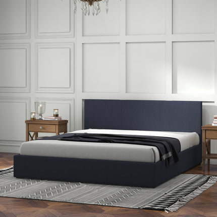 Milano Luxury Gas Lift Bed with Headboard (Model 1) - Charcoal No.35 - Queen-1951134898458857476