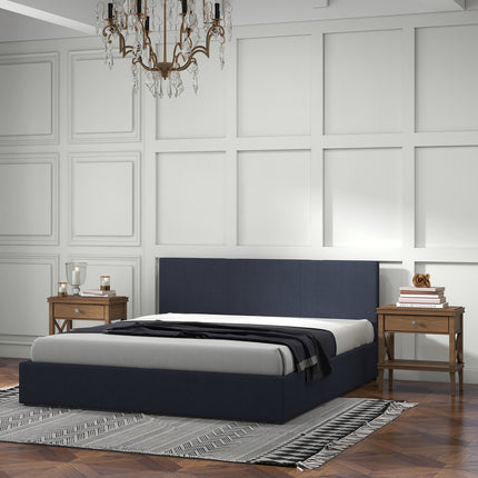Milano Luxury Gas Lift Bed with Headboard (Model 1) - Charcoal No.35 - Queen-1951134898458857479