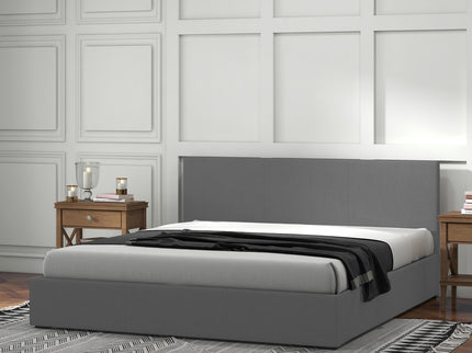 Milano Luxury Gas Lift Bed with Headboard (Model 1) - Grey No.28 - King-1917365879453126657