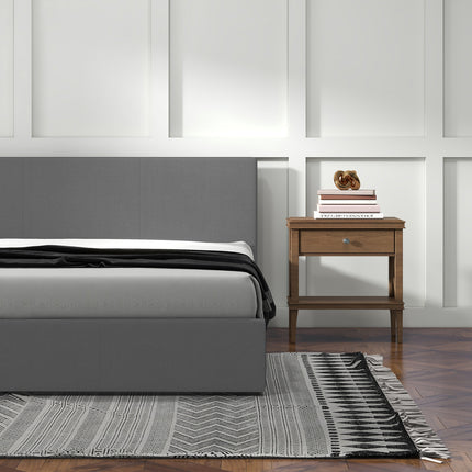 Milano Luxury Gas Lift Bed with Headboard (Model 1) - Grey No.28 - King-1951134898937008133