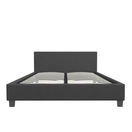 Milano Sienna Luxury Bed with Headboard (Model 2) - Charcoal No.35 - Single-1951134899348049925