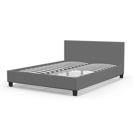 Milano Sienna Luxury Bed with Headboard (Model 2) - Grey No.28 - Queen-1951134900019138560