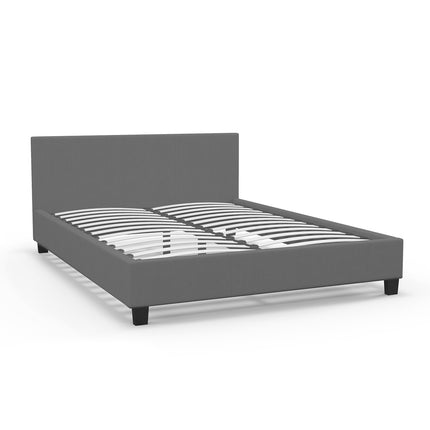 Milano Sienna Luxury Bed with Headboard (Model 2) - Grey No.28 - Queen-1951134900019138567