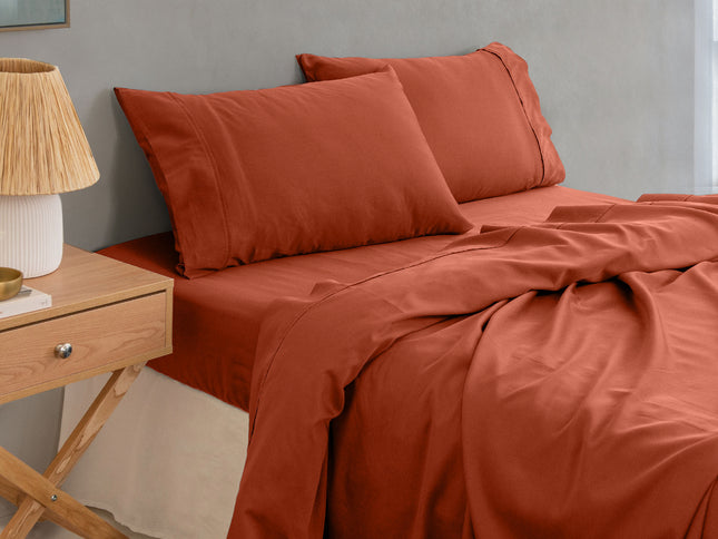 Royal Comfort - Balmain 1000TC Bamboo cotton Sheet Sets (King) - Cinnamon-1951134878531719169
