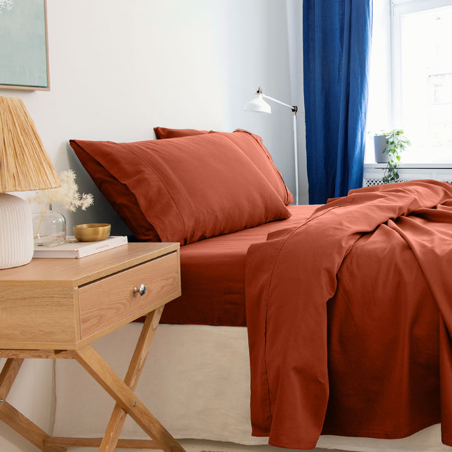 Royal Comfort - Balmain 1000TC Bamboo cotton Sheet Sets (King) - Cinnamon-1951134878531719170