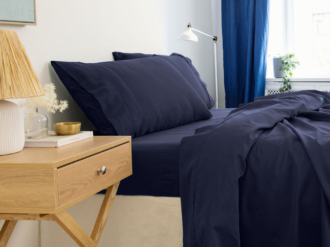 Royal Comfort - Balmain 1000TC Bamboo cotton Sheet Sets (King) - Royal Blue-1951134878913400834