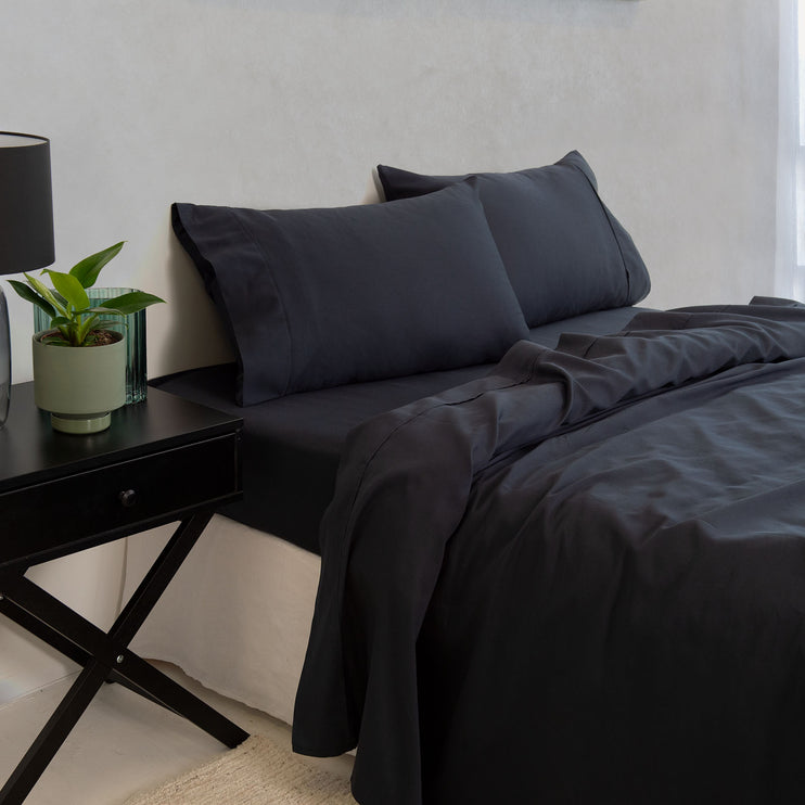 Royal Comfort - Balmain 1000TC Bamboo cotton Sheet Sets (King) - Charcoal-1951134879303471105
