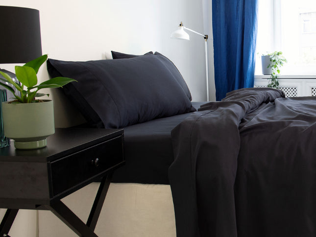 Royal Comfort - Balmain 1000TC Bamboo cotton Sheet Sets (King) - Charcoal-1951134879303471106