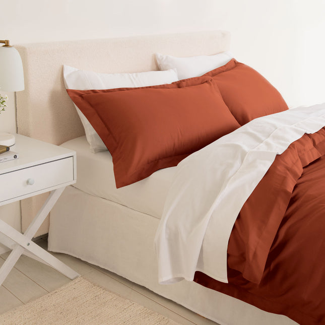Royal Comfort - Balmain 1000TC Bamboo cotton Quilt Cover Sets (Queen) - Cinnamon-1951134829278007297