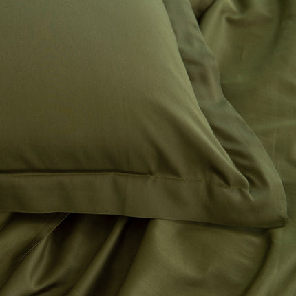 Royal Comfort - Balmain 1000TC Bamboo cotton Quilt Cover Sets (Queen) - Olive-1951134829466750981