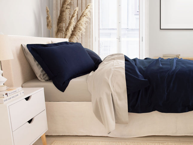 Royal Comfort - Balmain 1000TC Bamboo cotton Quilt Cover Sets (Queen) - Royal Blue-1951134829647106050