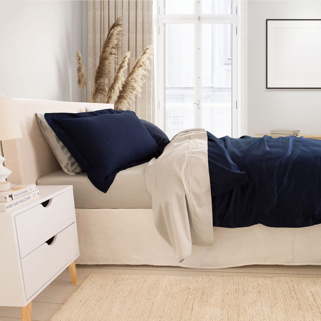 Royal Comfort - Balmain 1000TC Bamboo cotton Quilt Cover Sets (Queen) - Royal Blue-1951134829647106050