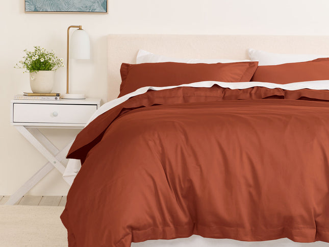 Royal Comfort - Balmain 1000TC Bamboo cotton Quilt Cover Sets (King) - Cinnamon-1889884814430048256