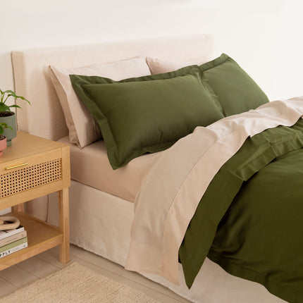 Royal Comfort - Balmain 1000TC Bamboo cotton Quilt Cover Sets (King) - Olive-1951134830389497857