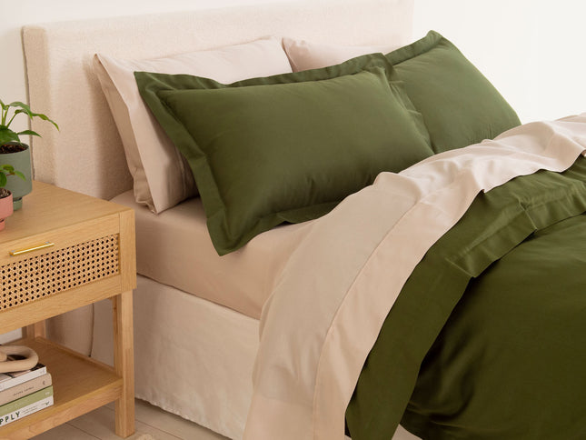 Royal Comfort - Balmain 1000TC Bamboo cotton Quilt Cover Sets (King) - Olive-1951134830389497857