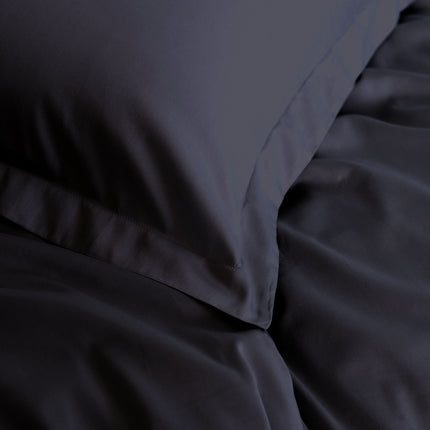 Royal Comfort - Balmain 1000TC Bamboo cotton Quilt Cover Sets (King) - Charcoal-1951134830909591556