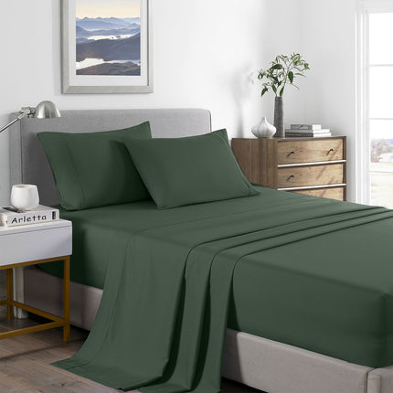 Royal Comfort Bamboo Cooling 2000TC Sheet Set King - Olive-1951134880066834432