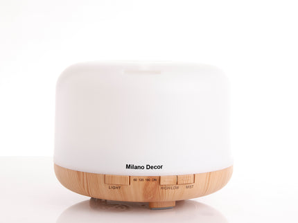 Milano Decor 500ml Aroma Mood Light Diffuser - Light Wood-1889884791629811715