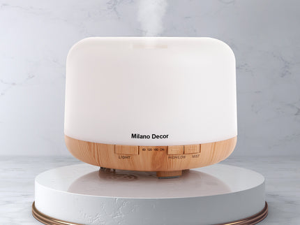 Milano Decor 500ml Aroma Mood Light Diffuser - Light Wood-1889884791629811716