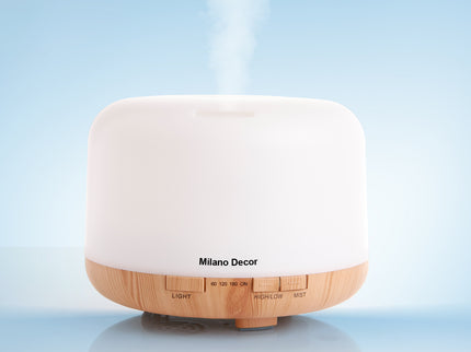 Milano Decor 500ml Aroma Mood Light Diffuser - Light Wood-1889884791629811717