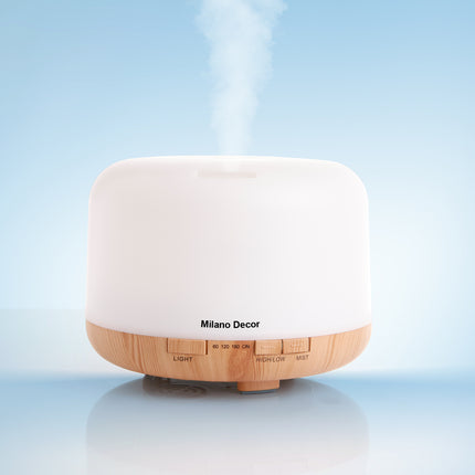 Milano Decor 500ml Aroma Mood Light Diffuser - Light Wood-1951134807115304965