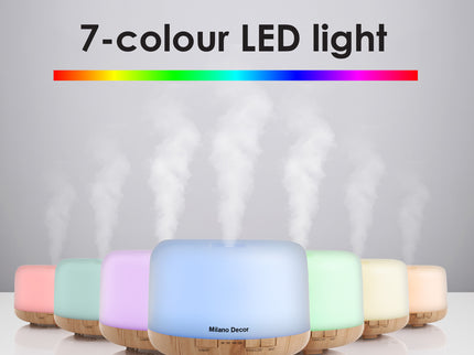 Milano Decor 500ml Aroma Mood Light Diffuser - Light Wood-1889884791629811718