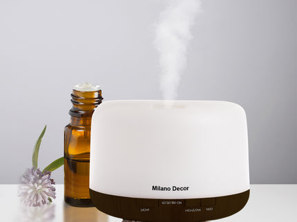 Milano Decor 500ml Aroma Mood Light Diffuser - Dark Wood-1889884791785000960