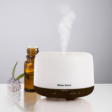 Milano Decor 500ml Aroma Mood Light Diffuser - Dark Wood-1951134807299854336