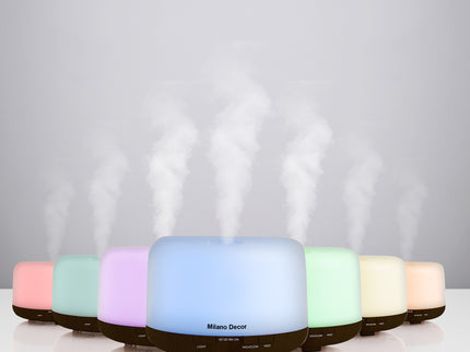 Milano Decor 500ml Aroma Mood Light Diffuser - Dark Wood-1889884791785000962