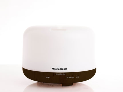 Milano Decor 500ml Aroma Mood Light Diffuser - Dark Wood-1889884791785000963