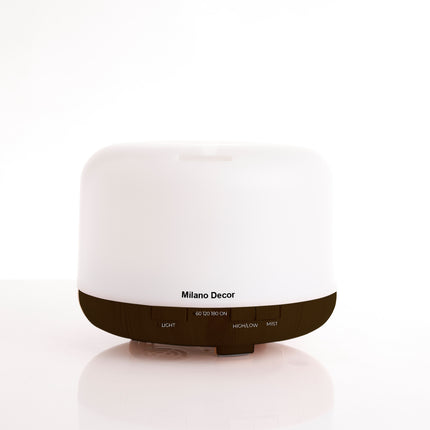 Milano Decor 500ml Aroma Mood Light Diffuser - Dark Wood-1951134807299854339
