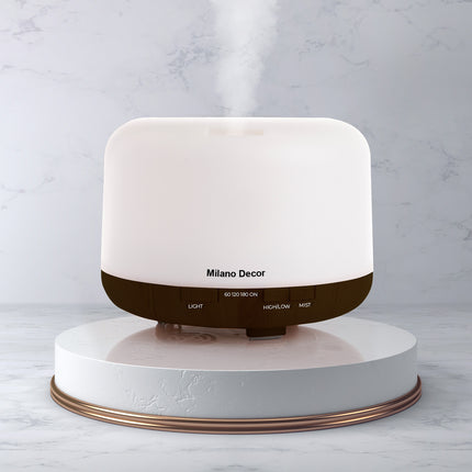 Milano Decor 500ml Aroma Mood Light Diffuser - Dark Wood-1951134807299854340