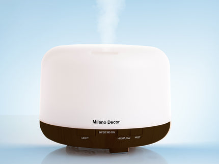 Milano Decor 500ml Aroma Mood Light Diffuser - Dark Wood-1889884791785000965
