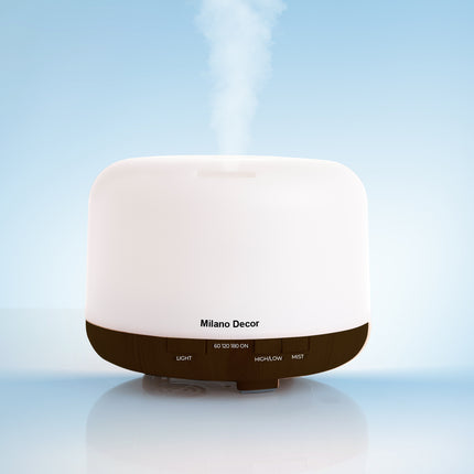 Milano Decor 500ml Aroma Mood Light Diffuser - Dark Wood-1951134807299854341