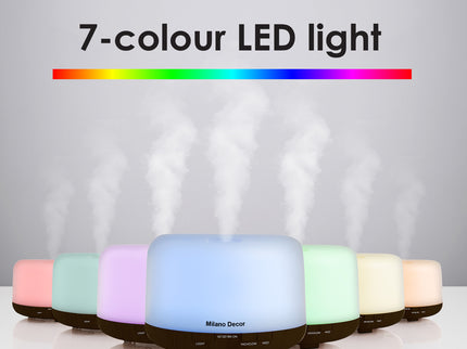 Milano Decor 500ml Aroma Mood Light Diffuser - Dark Wood-1889884791785000966