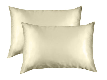 SILK PILLOW CASE TWIN PACK - SIZE: 51X76CM - Sage-1911653837278679044